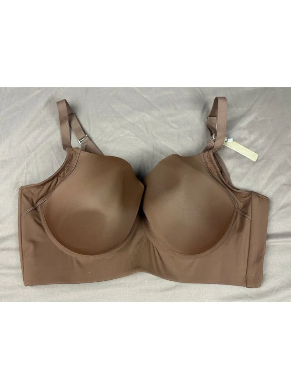 Shapellx Bare Essentials™AirSlim 48DD Brown Back Smoothing Underwire Push-Up Bra